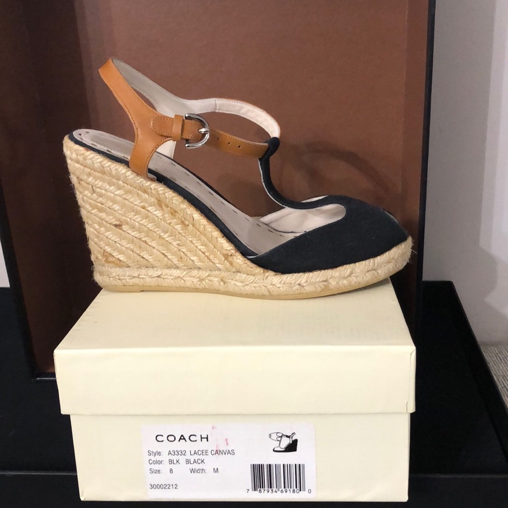 Coach platform sandals size 8